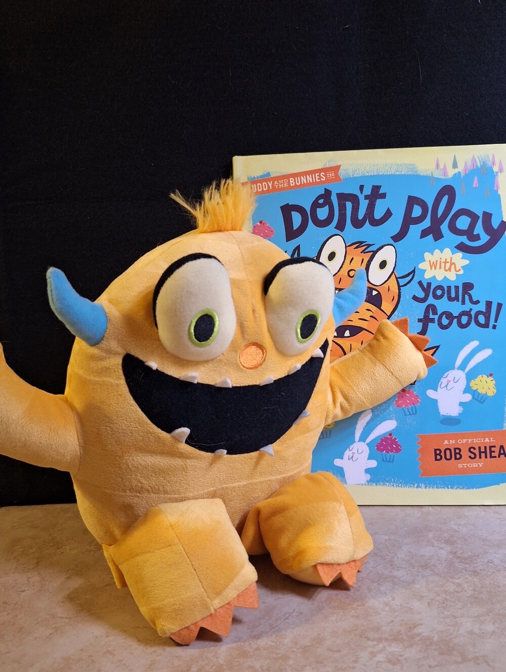 Kohl's Cares Yellow Monster 9" Don't Play With You Food Book And Character Plush